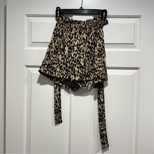 She's Stealing Hearts Animal Print Shorts